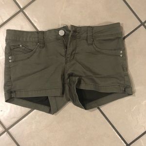 Army green shorts